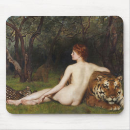 Circe (Frau und große Wildkatzen) (von John Collie Mousepad