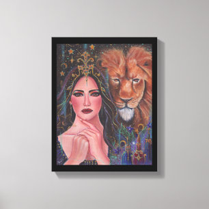 Circe goddess Stretched Canvas Print by Renee Leinwanddruck