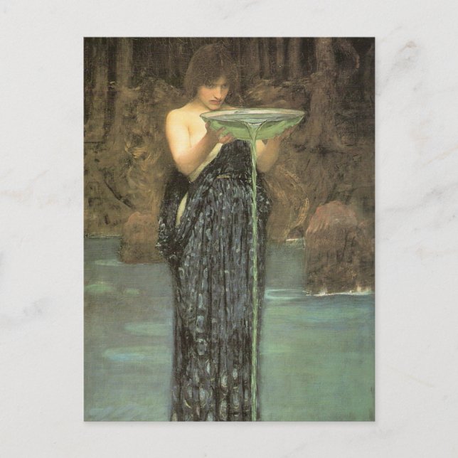 Circe Invidiosa by J W Waterhouse 1892 Postkarte (Vorderseite)