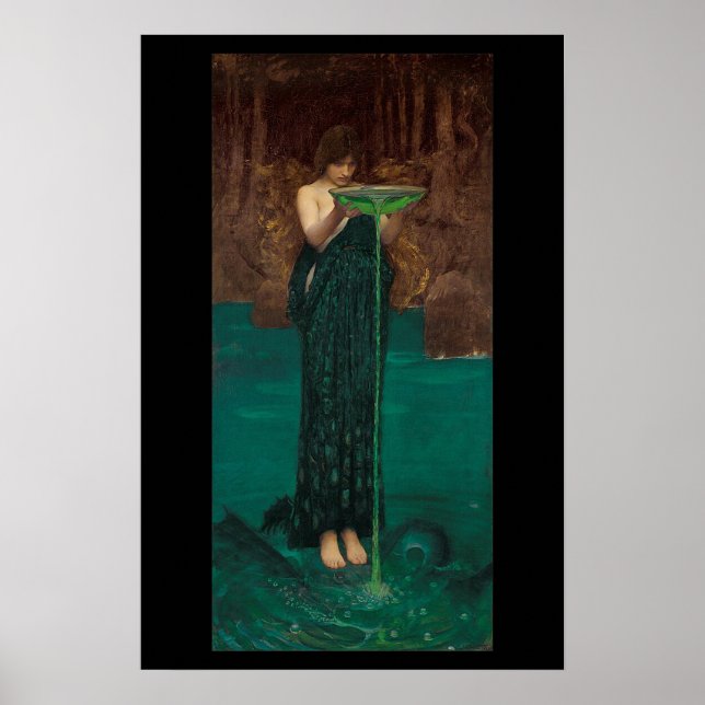 Circe Invidiosa, ca. 1892 von John Waterhouse Poster (Vorne)