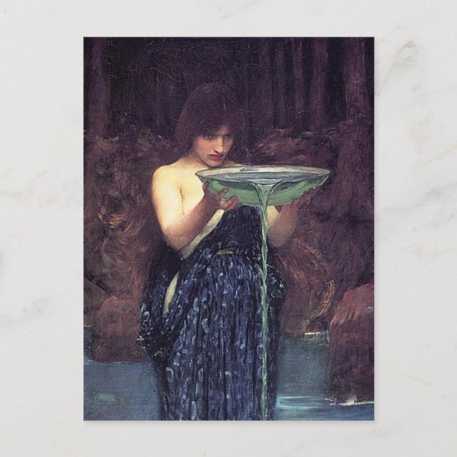 Circe Invidiosa - Circe mit einem Ponseive Bowl Postkarte (Vorderseite)