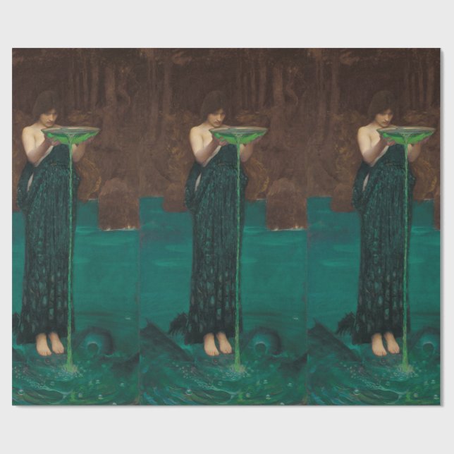 Circe Invidiosa John William Waterhouse Geschenkpapier (Flach)
