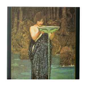 Circe Invidiosa Pre-Raphaelite Keramik Tile Fliese