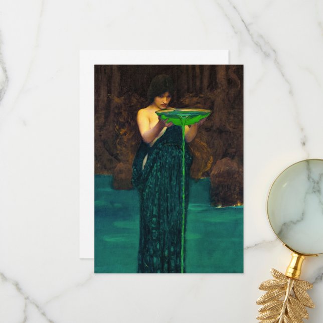 Circe Invidiosa von John William Waterhouse Dankeskarte (Vorderseite/Rückseite Beispiel)