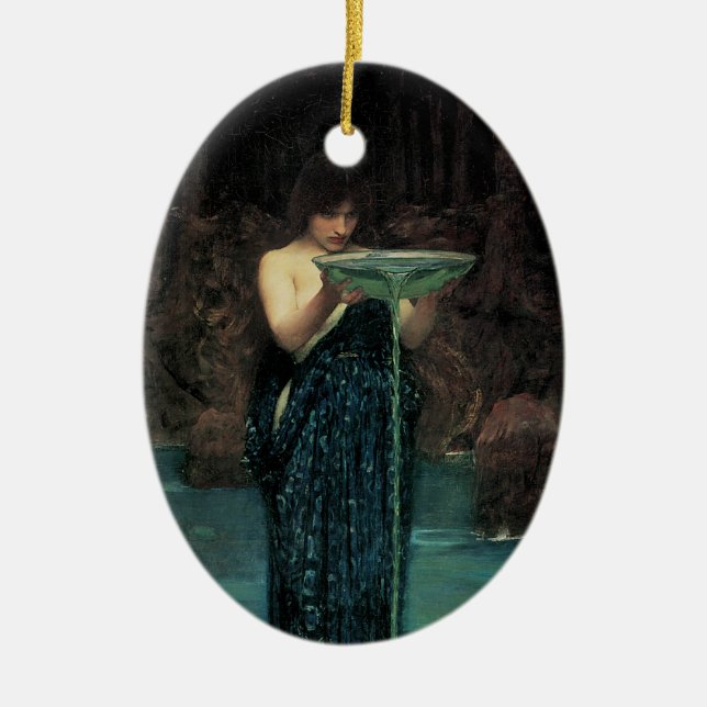 Circe Invidiosa von John William Waterhouse Keramik Ornament (Vorne)