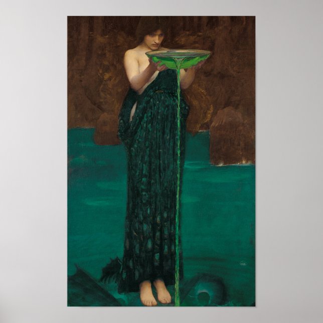 Circe Invidiosa von John William Waterhouse Poster (Vorne)