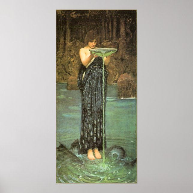 Circe Invidiosa von John William Waterhouse Poster (Vorne)