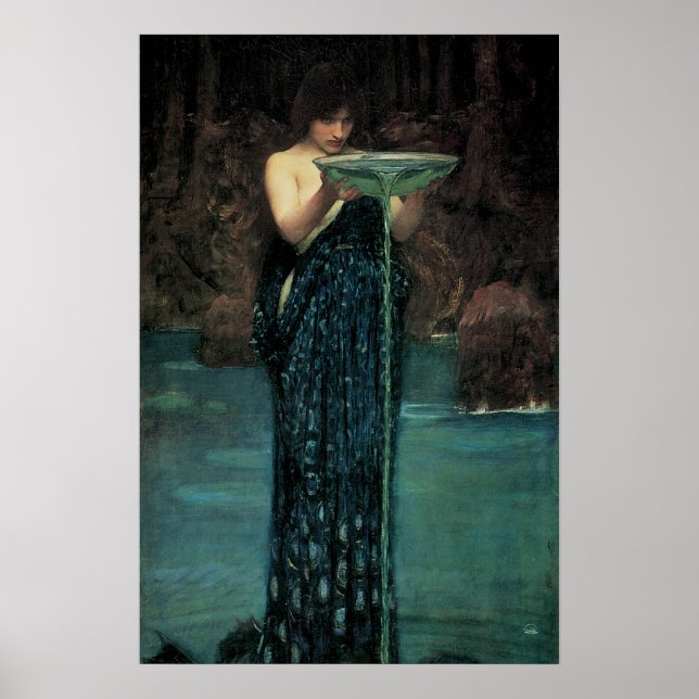 Circe Invidiosa von John William Waterhouse Poster (Vorne)