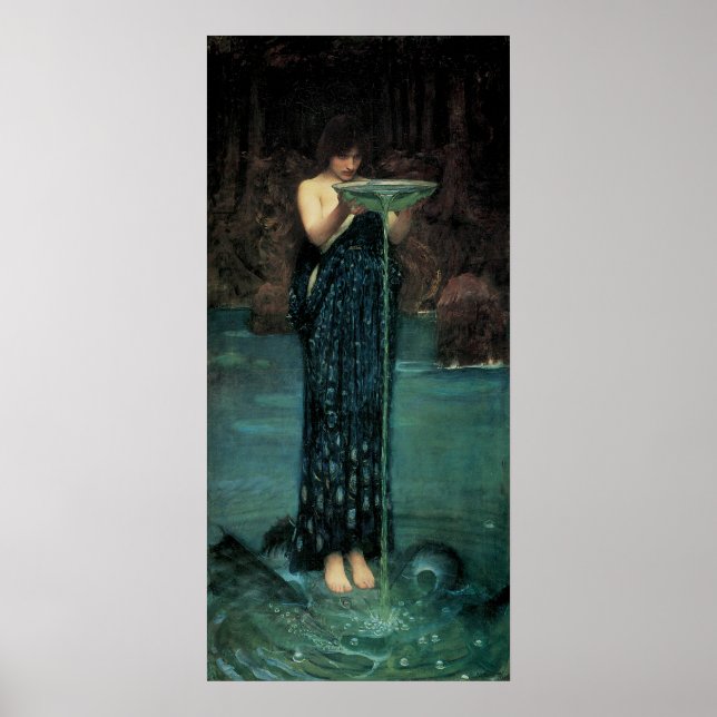 Circe Invidiosa von John William Waterhouse Poster (Vorne)