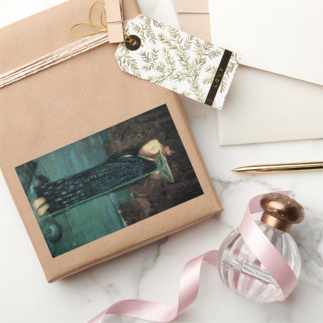 Circe Invidiosa von John William Waterhouse Rechteckiger Aufkleber (Schenken)