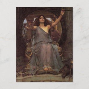 Circe Odysseus den Cup anbieten Postkarte