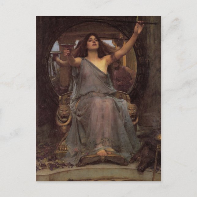 Circe Odysseus den Cup anbieten Postkarte (Vorderseite)