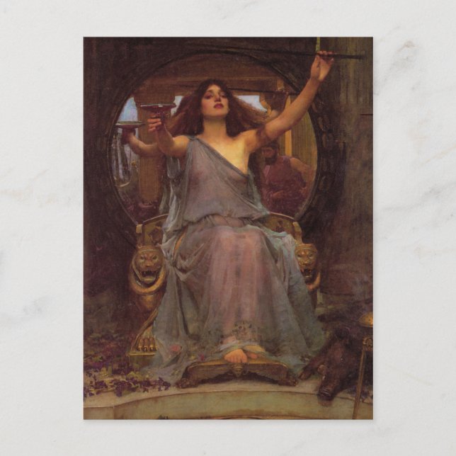 Circe Offering den Cup für Ulysses Postkarte (Vorderseite)