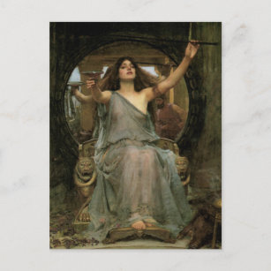 Circe Offering the Cup to Ulysses by JW Waterhouse Postkarte
