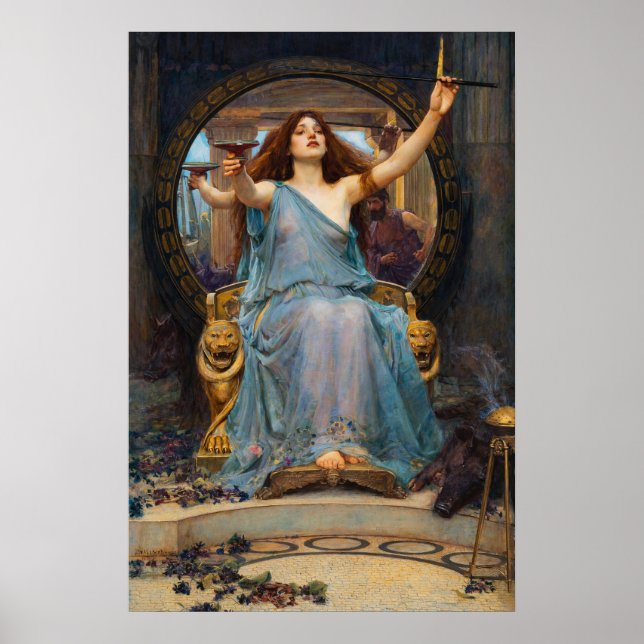 Circe Offering the Cup to Ulysses by Waterhouse Poster (Vorne)