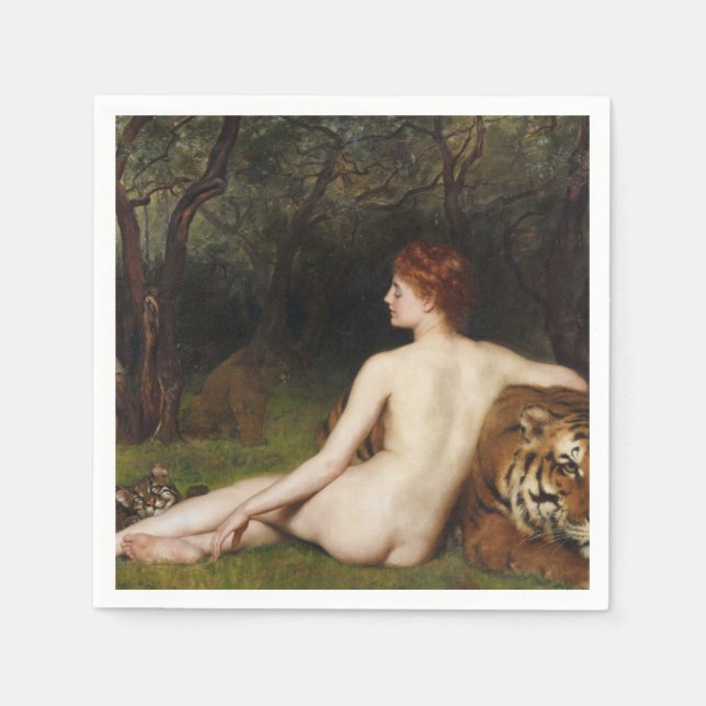 Circe (Schöne Göttliche Frau) (von John Collier) Serviette (Vorderseite)