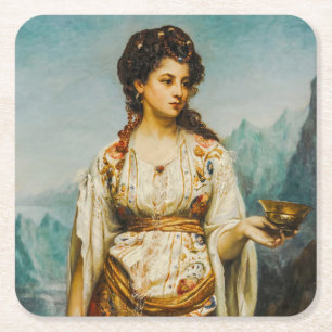 Circe von Jean Jules Bardin (1875) Rechteckiger Pappuntersetzer