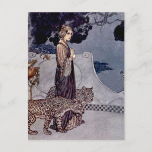 "Circe With Leopards" von Edmund Dulac Postkarte