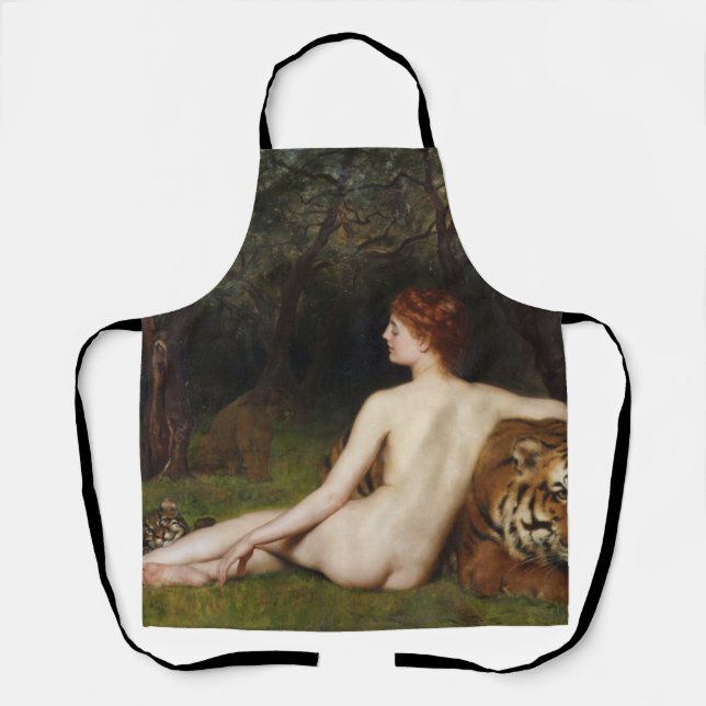 Circe (Woman With Wild Cats) (by John Collier) Schürze (Vorderseite)