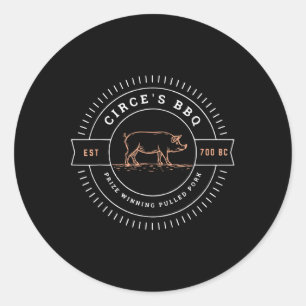 Circes Grillen Funny Greece Mythology Runder Aufkleber