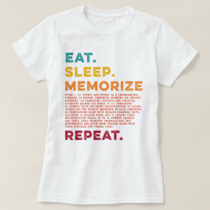 Circle 1 Homeschool essen Sleep Memorize Wiederhol T-Shirt