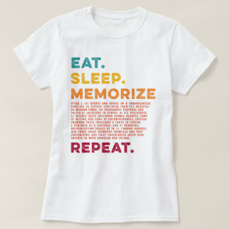 Circle 2 Homeschool essen Sleep Memorize Wiederhol T-Shirt