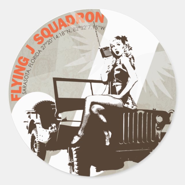 CIRCLE 2FARBE RUNDER AUFKLEBER (Vorderseite)