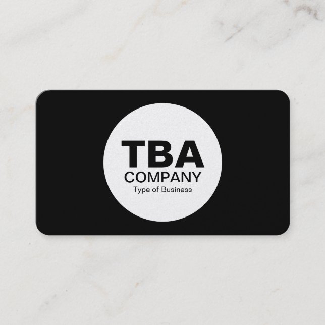 Circle (Alt Version) - Schwarz (Goldrunde Ecke) Visitenkarte (Vorderseite)