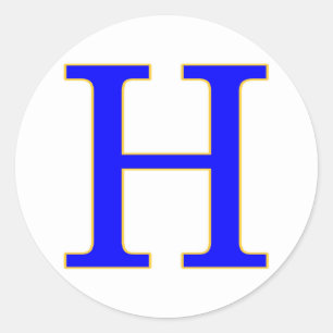 Circle Blue Letter H Aufkleber