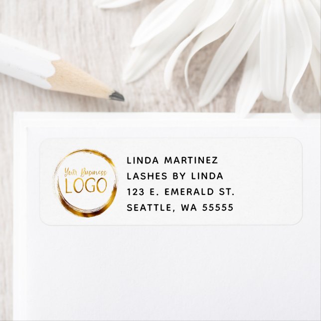 Circle Business-Logo auf weißer Werbung (Insitu)