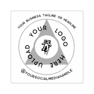 Circle Business Logo mit Social Media Gummistempel