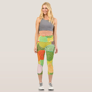 Circle Circles High Waisted Capris