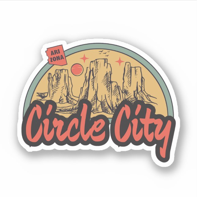 Circle City, Arizona Aufkleber (Vorderseite)