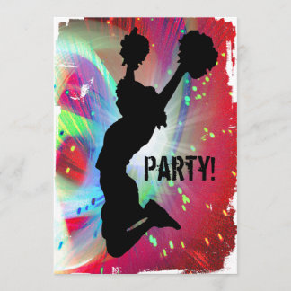 Circle Colorburst mit Cheerleader Einladung