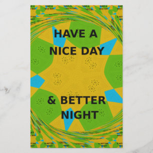 Circle Design "Habe einen schönen Tag und eine bes Briefpapier