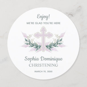 CIRCLE Dinner Plate Dankeschön Card Christening Einladung