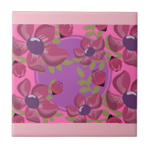 Circle Dot Florah Tile Design