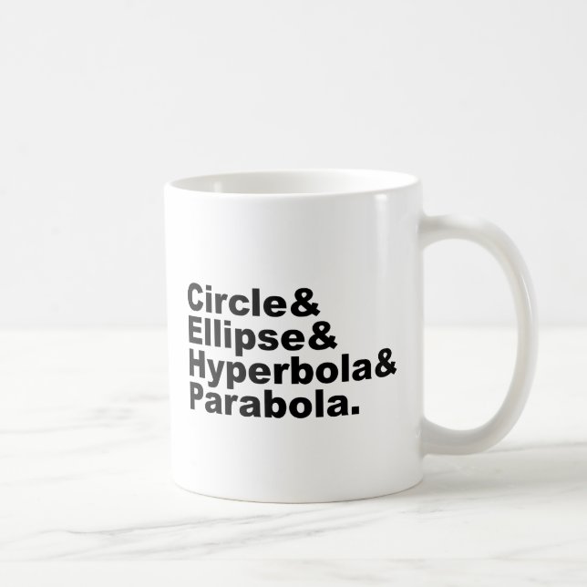 Circle Ellipse Hyperbola Parabola | Conic Sections Tasse (Rechts)