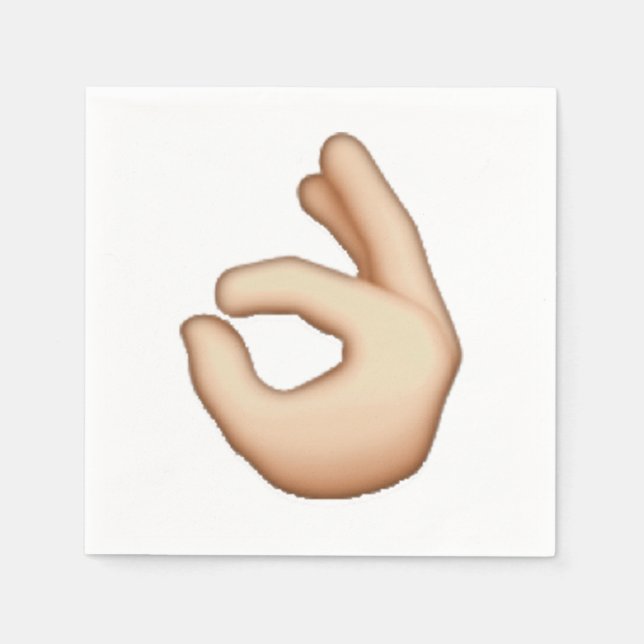Circle Finger - Emoji Serviette (Vorderseite)