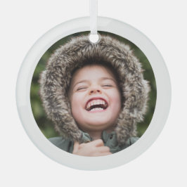Circle Foto Keepake Ornament Aus Glas