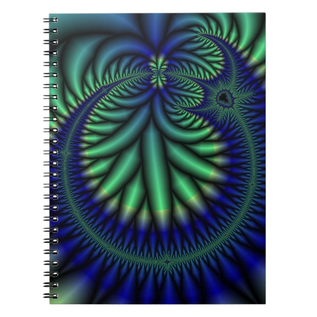 Circle Fraktal Art Notebook Notizblock (Vorderseite)