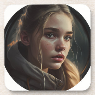 Circle girl getränkeuntersetzer