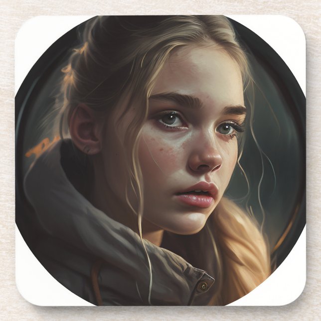 Circle girl getränkeuntersetzer (Vorderseite)