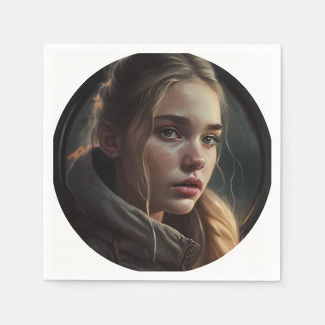Circle girl serviette (Vorderseite)