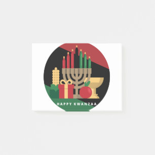 circle Happy Kwanzaa Post-it Klebezettel