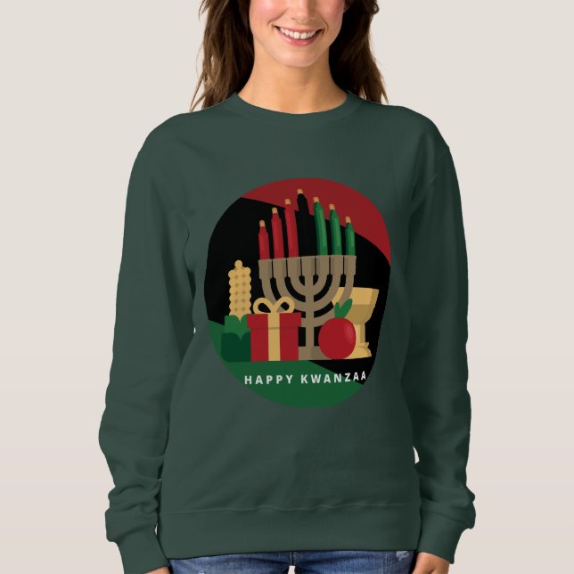 circle Happy Kwanzaa Sweatshirt (Vorderseite)