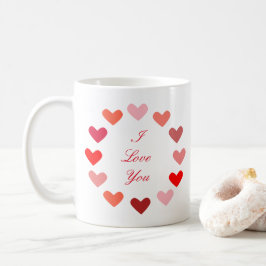 Circle Hearts I Liebe You - Tasse