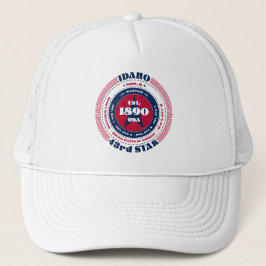 Circle Idaho Staat Patriotic Trucker Hat Truckerkappe