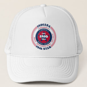 Circle Indiana Staat Patriotic Trucker Hat Truckerkappe