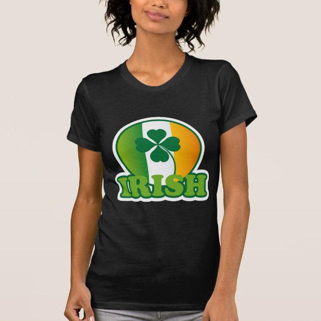 Circle Irish Flag St. Patrick's Design T-Shirt (Vorderseite)